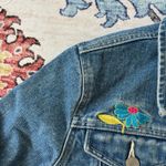 No Boundaries Y2K  Embroidered Flower Classic Denim Jacket Photo 2