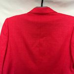 Vtg 90s Hillary Charles 100% Silk Womens Blazer 14 Corpcore Red One Button USA Photo 6
