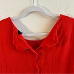 Halogen Tank Red Scalloped Hem & Back Button Up & Low Open Back Sz XL EUC Photo 9