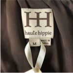 Haute Hippie Brown Floral Print Backless Halter Silk Mini Dress Size Medium Photo 7