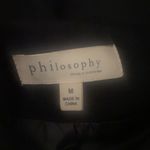 Philosophy SZ M black zipper detailed open front blazer jacket Photo 4