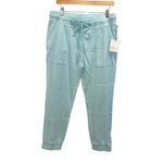 Bella Dahl  Womens Elastic Waist Drawstring Cropped Jogger‎ Pants Aqua Large NWT Photo 1