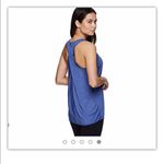 Armani Exchange AX Women’s Blue Twisted Back Yoga Tank Top Size SP Photo 1
