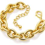Amazon Gold Bracelet-Women Lane Woods 14k Gold Plated Chunky Thick Large Link Chain Photo 0