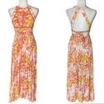 Abel the label  Anthropologie Rumi Maxi Dress, Yellow Orange, Sexy Back sz M Photo 1