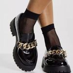 Guess NEW Women's 1.5-Inch Platform Heel Chain Loafers Black Photo 1