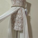 Jovani  49553A white cream lace halter prom dress NEW 2 Photo 4