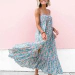Free People Molly Jo Blue Midi Dress M Photo 0