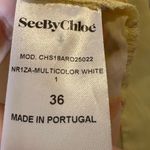 See By Chloe  Pastel Yellow Pink Floral Print Ruffle Dress Photo 4