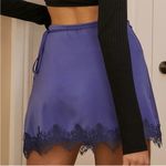 Urban Outfitters blue / purple mini skirt size small with lace on bottom NWT Photo 2