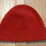 Theory Burnt Orange Cashmere Rib Foldover Hat Photo 0