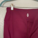 Free People Movement Women M Maroon Red Leggings Side Stripe Athletic Yoga Photo 6
