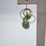 14K GF Gaspeite & Blue Stone Dangling Earrings Blue Photo 1