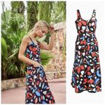 Hunter Bell 434  Midi Tank Dress Size 2 Color Black Red Photo 1