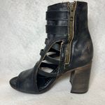 FREEBIRD by Steven Freebirds by Steven Tiara Open Toe Sandal Bootie Boot Size 8 Black Leather Photo 2
