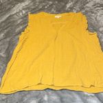 easel Yellow Ruffled Tank Top Blouse Photo 0