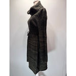 Calvin Klein Brown & Black Sweater Dress Cowl Neck Knee Length Cottagecore Boho Size L Photo 4
