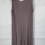 Cut Loose Linen Blend Midi Dress Women Medium Pink Striped Sleeveless Minimalist Photo 1