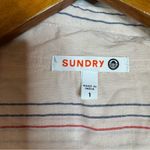 Sundry  Light Pink Pin Striped Button Down Long Sleeve Shirt Size 1/Small Photo 3