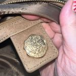 Vince Camuto  Metallic Taupe Leather Multi‎ Compartment Convertible Shoulder Bag Photo 13