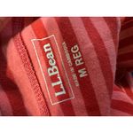 LLBean Women Striped Boat Neck Short Sleeve Top Coral Red Size M REG Size M Photo 4