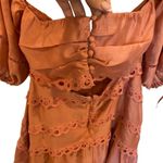 ASOS Off The Shoulder Coquette Voile Mini Dress With Lace Photo 6