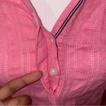 Tommy Hilfiger 2000s girl next door style pink long sleeve polo shirt Photo 6