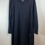 Duluth Trading Co Wearwithall Ponte Knit Dress Gray Long Sleeve Stretch Short XL Photo 0