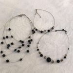 3 pieces Glass crystal bead choker necklaces set Photo 1