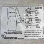 Gap  Swing Shift Dress Womens Size S Blue Dots Print‎ V Neck 3/4 Sleeve Oversized Photo 2