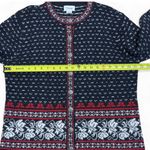 Cambridge Dry‎ Goods Black and Red Cardigan Sweater Size L Photo 4