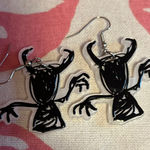 Demon Earrings Black Photo 0