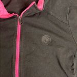 Ralph Lauren Lauren  knit zip up black jacket with pink trim Photo 2
