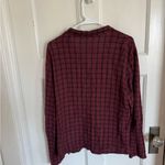 CP Shades  burgundy plaid button front top size medium Photo 7