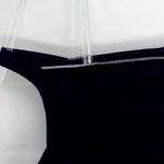 Tres Bien Ribbed Cropped Halter Tank Black M Photo 3