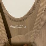 Abercrombie & Fitch Tan Ribbed Scoop Neck Bodysuit Medium Photo 4