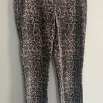 Spanx Snake Print Leggings/pants Black Brown stretch pockets large Boho cowgirl Photo 0