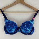 PINK - Victoria's Secret  Blue Tie Dye Wear Everywhere Lightly Lined Bra NEW Photo 2
