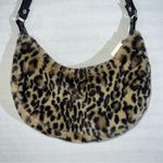 Hot Kiss Vintage Y2K Fuzzy Leopard Print Purse Hobo Shoulder Bag Cheetah 2000s Photo 3