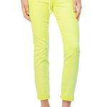 Splendid New Womens USA Beachwood Skinny Jeans Pants S Neon Yellow Highlighter Photo 0