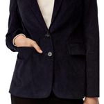 Babaton Aritzia Taylor Corduroy Royal Navy Single Breasted Front Blazer Size 6 Photo 12