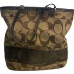 Coach Canvas Signature Logo Bag Brown With Dust Bag 10125 Photo 0