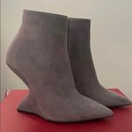 Salvatore Ferragamo Suede Gray Bolgheri F Wedge Heels Boots Photo 7