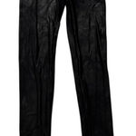 Spanx  Classic‎ Faux Leather Leggings Size Med Black Chic Moto Biker Photo 0