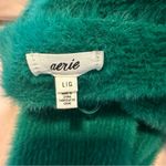 Aerie  Fluffy-4-Ever Reversible Twist Sweater Kelly Green Women’s Size Large NWOT Photo 3