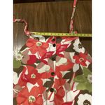 Natori  Anemone Floral Garden pink & green cotton pleated flare midi Skirt S Photo 3