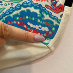 Lilly Pulitzer  Colorful White Beach Long Sleeve Shirt Women's size Medium Photo 8