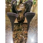 Paper Fox Womens Bronze Damask Print Velvet Embossed Size 8 Black Photo 5