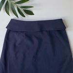 Loft Foldover Wrap Skirt in Navy Photo 8