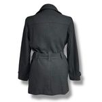 EXPRESS Womens Wool Blend Jacket Belted Asymmetrical Zip Trench Coat Black XL Photo 3